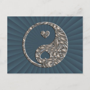 Yin & Yang / Hearts SILVER Postkarte