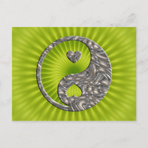 Yin & Yang / Hearts SILVER Postkarte