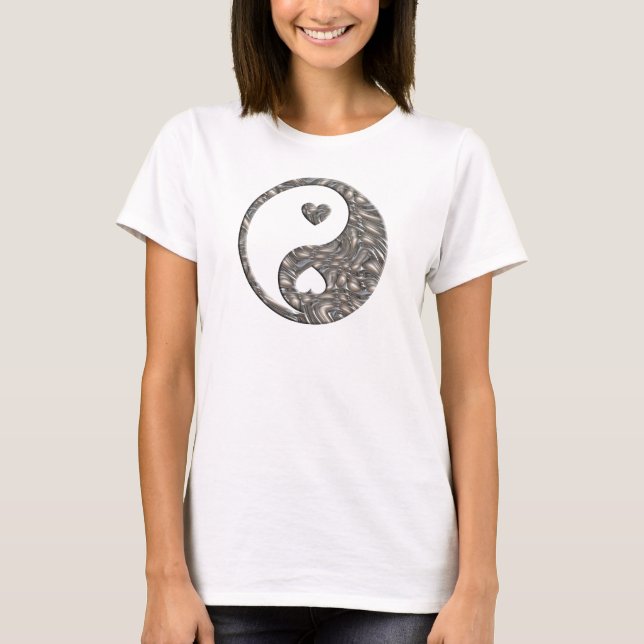 Yin & Yang / Hearts SILVER T-Shirt (Vorderseite)