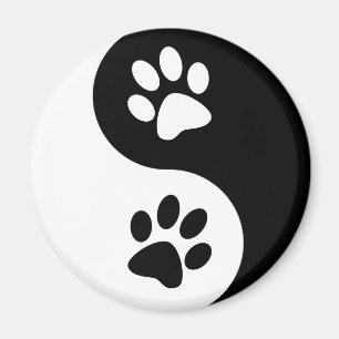 Yin Yang Hundetatzen Magnet