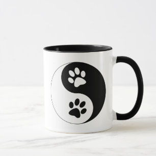 Yin Yang Hundetatzen Tasse