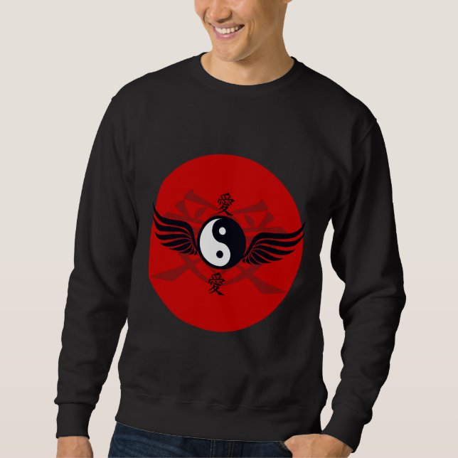 Yin Yang im Flug Sweatshirt (Vorderseite)
