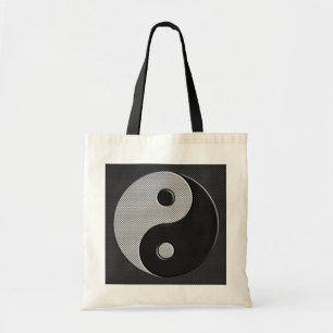 Yin Yang in der Kohlenstoff-Faser-Druck-Art Tragetasche