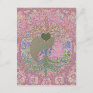 Yin Yang in Pink Postkarte