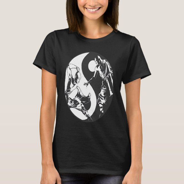 Yin Yang Inspirational Buddhist Spar Taekwondo T-Shirt (Vorderseite)