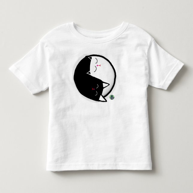 Yin & Yang Kätzchen Kleinkind T-shirt (Vorderseite)