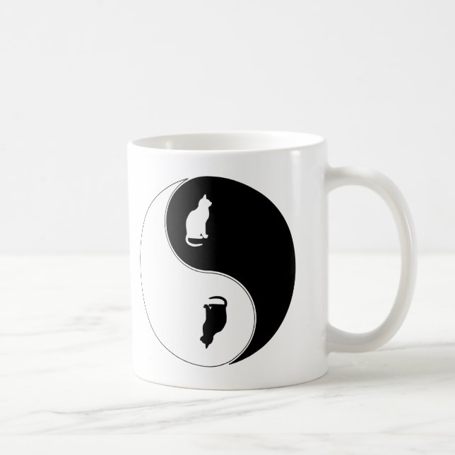 Yin Yang Katze Kaffeetasse (Rechts)