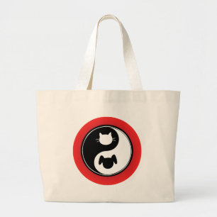 Yin Yang Katzen-Hund Jumbo Stoffbeutel