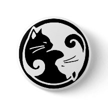 Yin Yang Katzen-Knopf