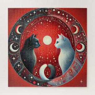 Yin Yang Katzen Künstlerische Balance Harmonie Sze Puzzle