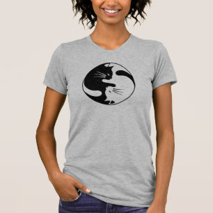 Yin-Yang-Katzen - Niedliche Kätzchen, umarmt und  T-Shirt