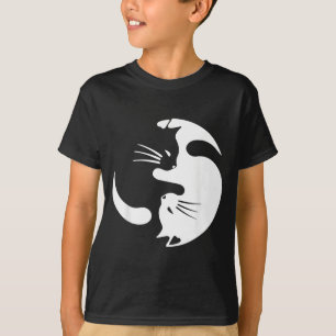 Yin Yang Katzen Symbol Süße Schwarz-Weiß-Katze Kit T-Shirt