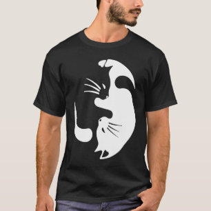 Yin Yang Katzen Symbol Süße Schwarz-Weiß-Katze Kit T-Shirt