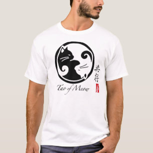 Yin Yang Katzen   Tao des T-Shirts der Meow-Männe