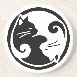 Yin Yang Katzen-Untersetzer Getränkeuntersetzer