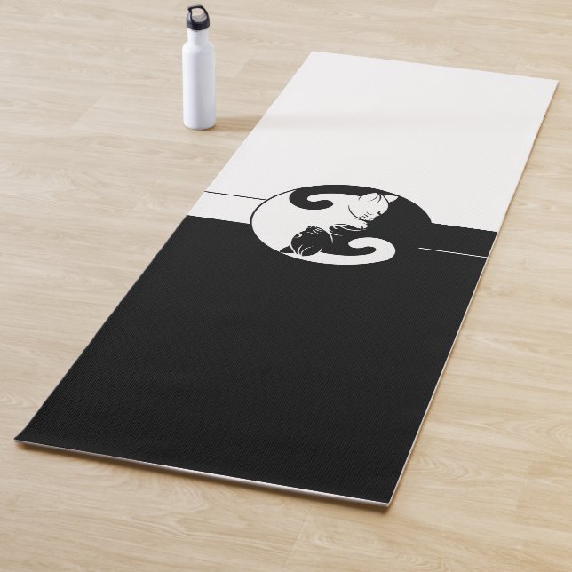 Yin Yang-Katzen Yogamatte (Beispiel)