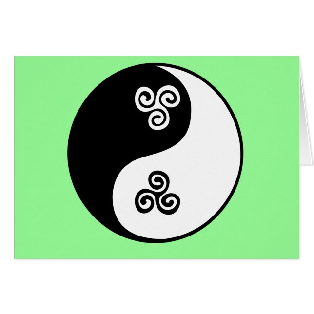 Yin Yang keltische Tri Spirale (Vorderseite (Horizontal))