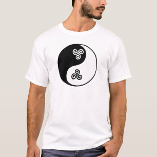 Yin Yang keltische Tri Spirale T-Shirt