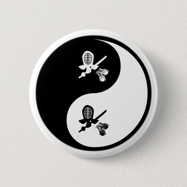 Yin Yang Kendo Button (Vorderseite)