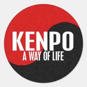 Yin Yang Kenpo Runder Aufkleber