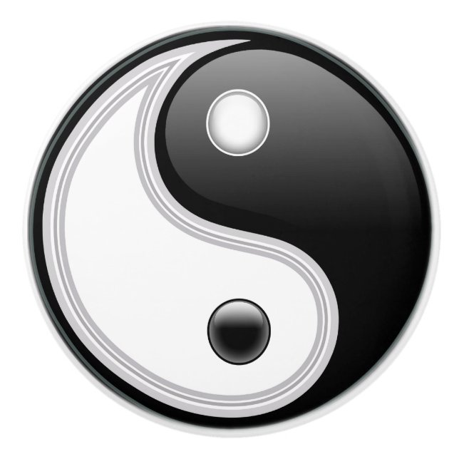 Yin Yang Keramikknauf (Vorderseite)
