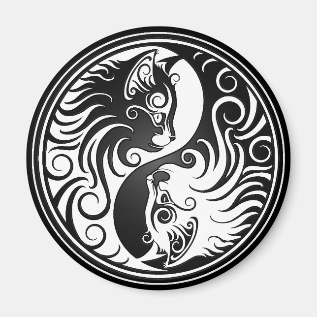 Yin Yang Kittens Magnet (Vorne)