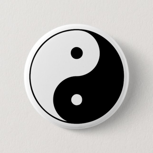Yin Yang Knopf Button (Vorderseite)