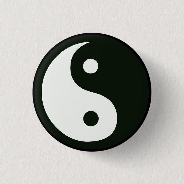 Yin Yang Knopf Button (Vorderseite)