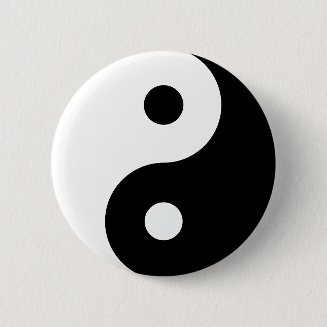 Yin Yang Knopf Button (Vorderseite)