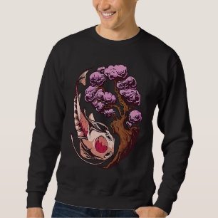 Yin Yang Koi Fisch Japanische Kirschblüten Koi Fis Sweatshirt