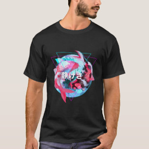 Yin Yang Koi Fisch Japanischer Vaporwave T-Shirt