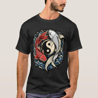 Yin Yang Koi-Fisch – Japanisches Tattoo-Design T-Shirt