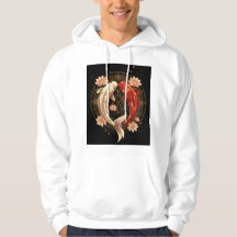 Yin Yang Koi-Fisch mit Lotus-Mandala