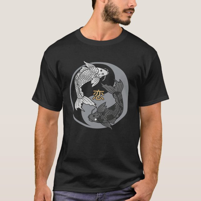 Yin Yang Koi Fisch Nishikigoi Sanke Showa Carp Fis T-Shirt (Vorderseite)