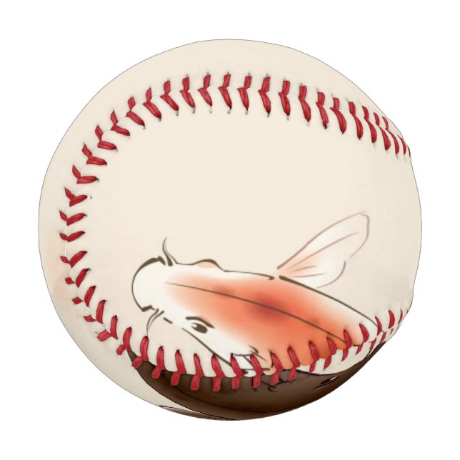 Yin Yang Koi fischen in orientalischen Malereien Baseball (Rückseite Rechts)