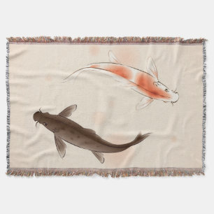 Yin Yang Koi fischt in der orientalischen Decke