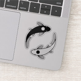 Yin Yang Koi Fish Aufkleber