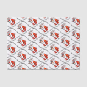 Yin Yang Koi Fish Botanic Garden Business Logo Seidenpapier