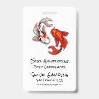 Yin Yang Koi Fish Business Logo Japanischer Garten