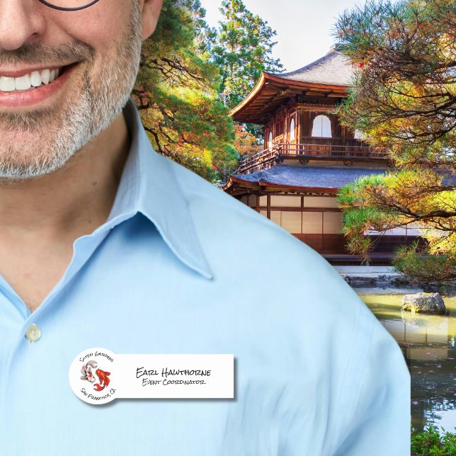 Yin Yang Koi Fish Business Logo Japanischer Garten Namensschild (Von Creator hochgeladen)