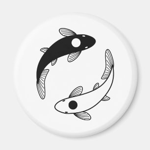 Yin Yang Koi Fish Magnet