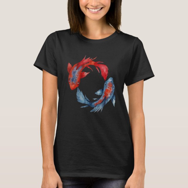 Yin Yang Koi Fish T-Shirt (Vorderseite)
