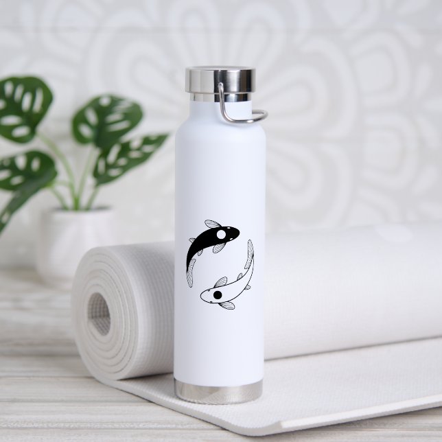 Yin Yang Koi Fish Trinkflasche (Yoga (gedreht))