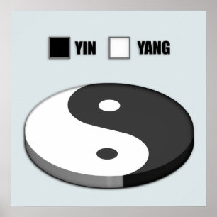 Yin Yang Kreisdiagramm Poster