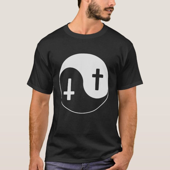 Yin Yang Kreuz T-Shirt (Vorderseite)