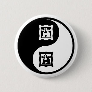 Yin Yang Kunst-Geschichte Button