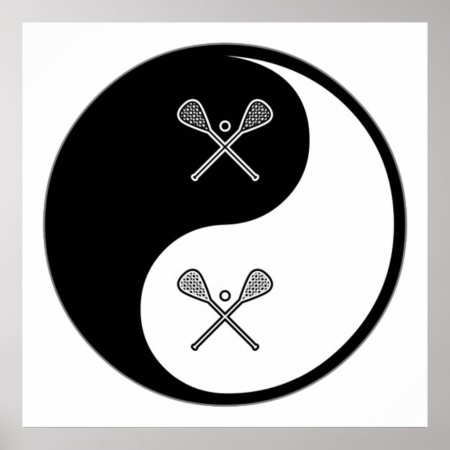 Yin Yang Lacrosse Poster (Vorne)