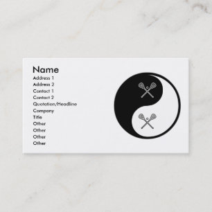 Yin Yang Lacrosse Visitenkarte