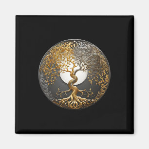 Yin Yang Lebensbaum Buddhistisches Taoistisches Sy Magnet