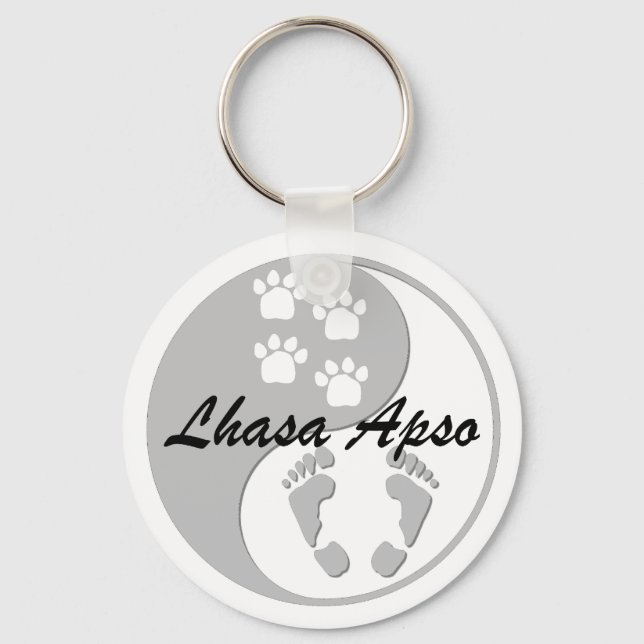 Yin yang lhasa apso schlüsselanhänger (Vorderseite)